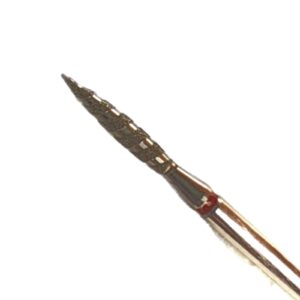 Fresa de diamante llama estriada fina – Grit rojo (fino)  AC-FR-09