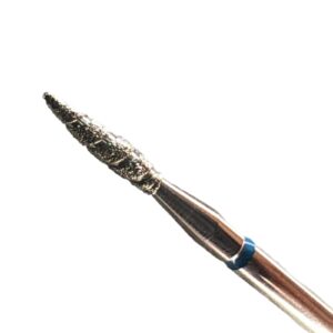Fresa de diamante llama estriada – Grit azul (medio)  AC-FR-08