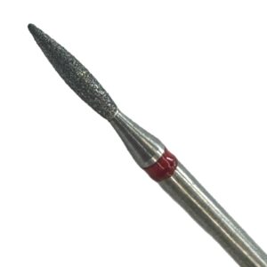 Fresa de diamante punta de llama – Grit rojo (fino)  - AC-FR-01