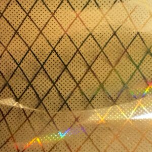 Foil transfer para decoración de uñas – Rejilla dorada holográfica  - NA-FO-03