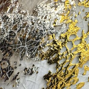 Decoración de uñas – Red blanca con foil dorado y plateado - NA-DEC-10
