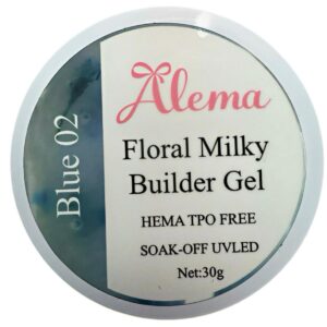 Builder Gel - Floral Milky Blue 02 - 30g