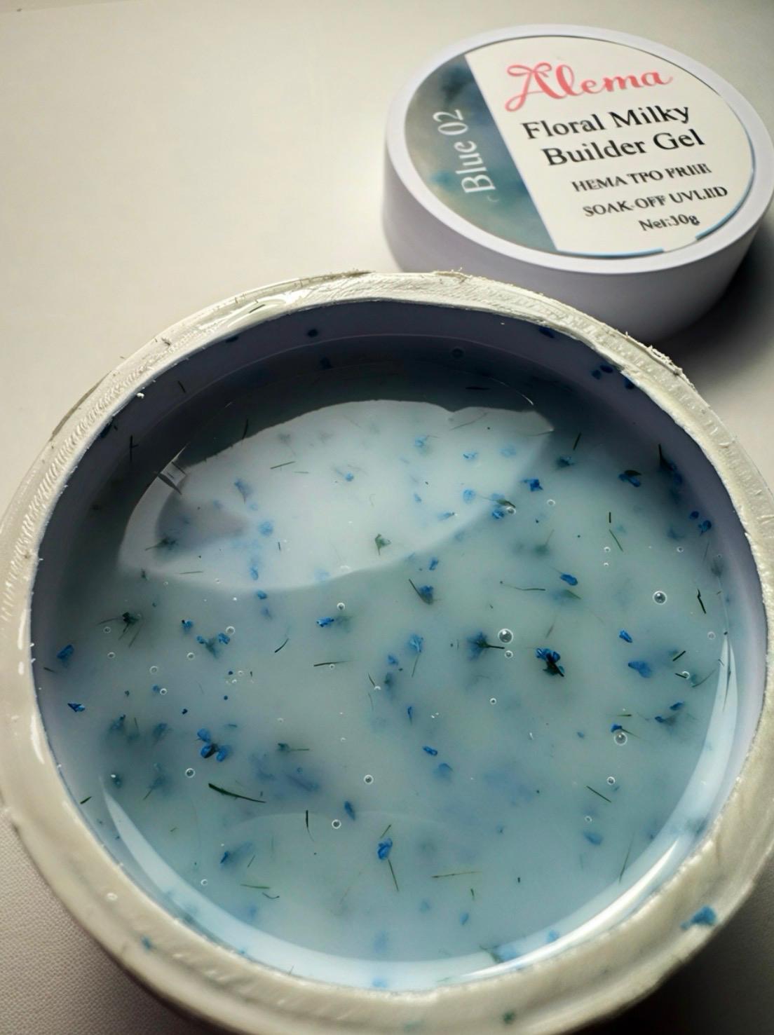 Builder Gel - Floral Milky Blue 02 - 30g - Imagen 2