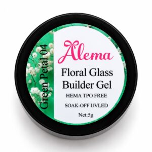 Floral Glass Builder Gel – Green Petal 04